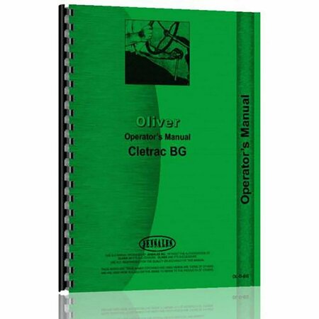 AFTERMARKET Crawler Operator Manual for Oliver BG OLOBG RAP80443